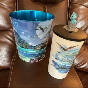 Avatar Way of the Water movie Popcorn Bucket and Cup Set